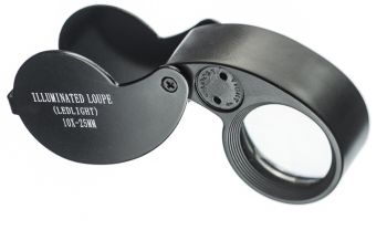 Illuminated 10X Magnifier Loupe