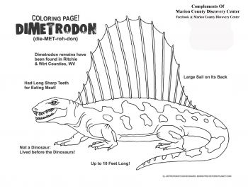 FREE Dimetrodon Coloring Page