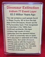 Dinosaur Extinction Event Layer K-PG (K-T) Boundary Soil Sample