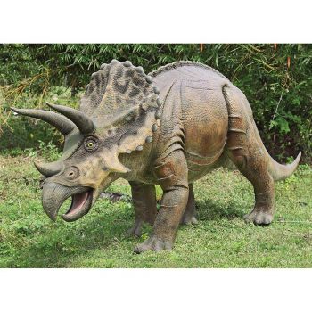 Triceratops Statue Model 14 Foot Life-Size, Life-Like 