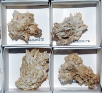 Aragonite, 35 crystals per flat