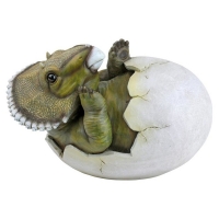 Triceratops Baby Hatchling Egg Sculpture